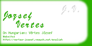 jozsef vertes business card